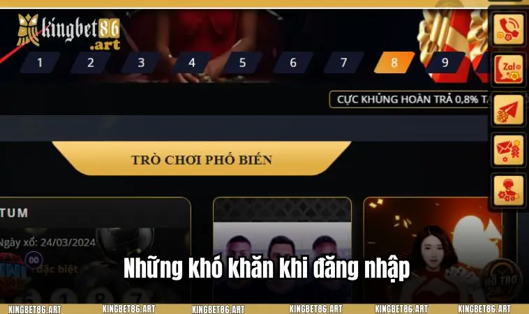 Những khó khăn khi đăng nhập 